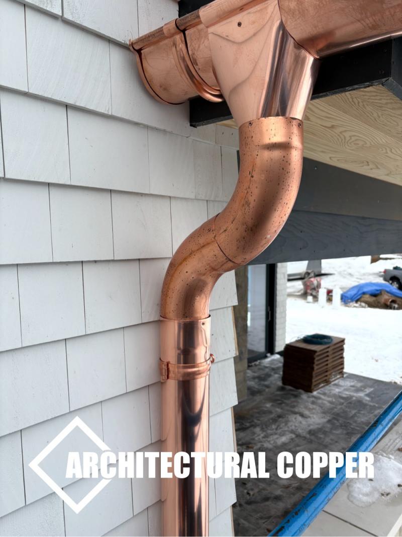 6” Half Round Copper Gutters – Built for Performance, Crafted to Last